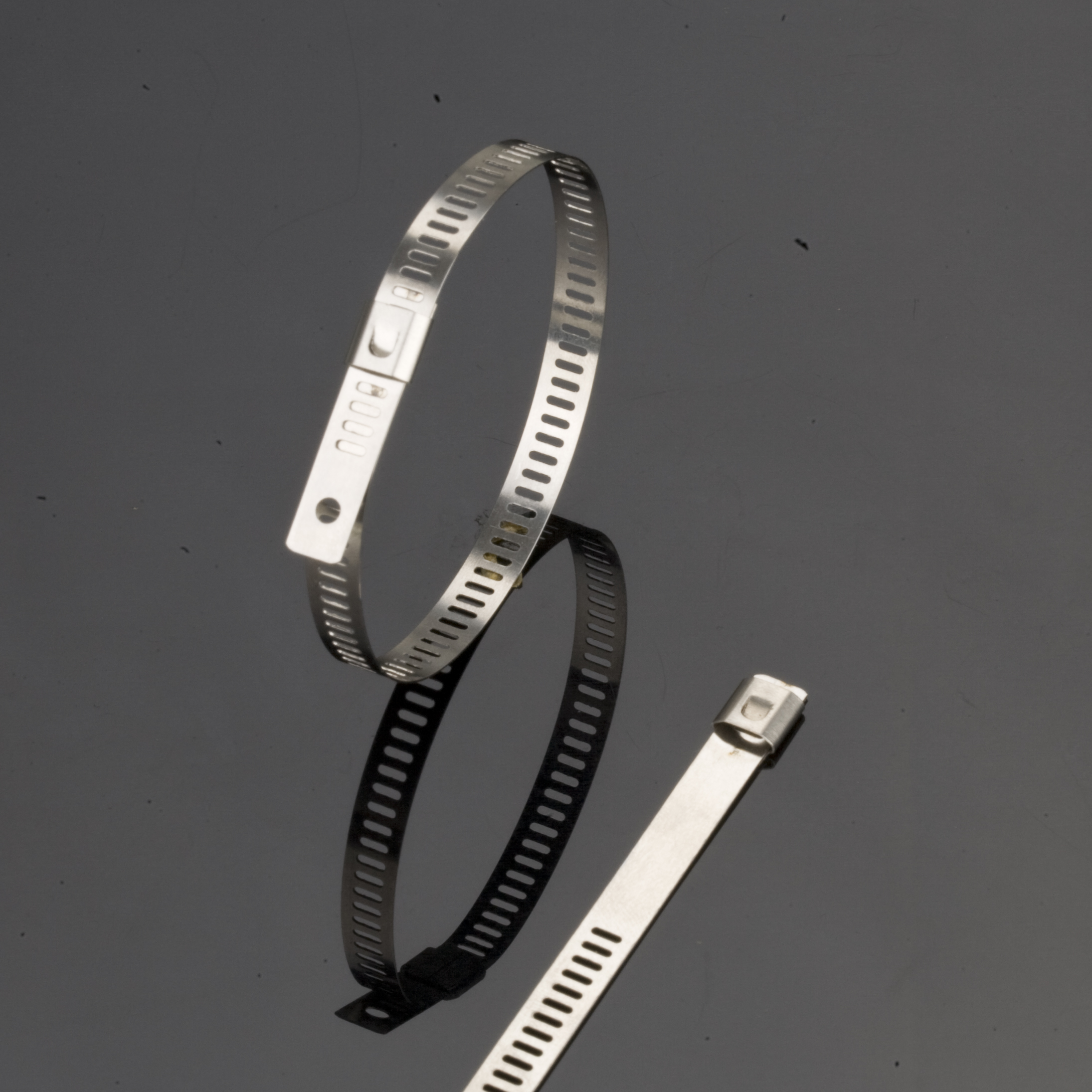 Rostfritt stål buntband - stege Single Lock obelagda band