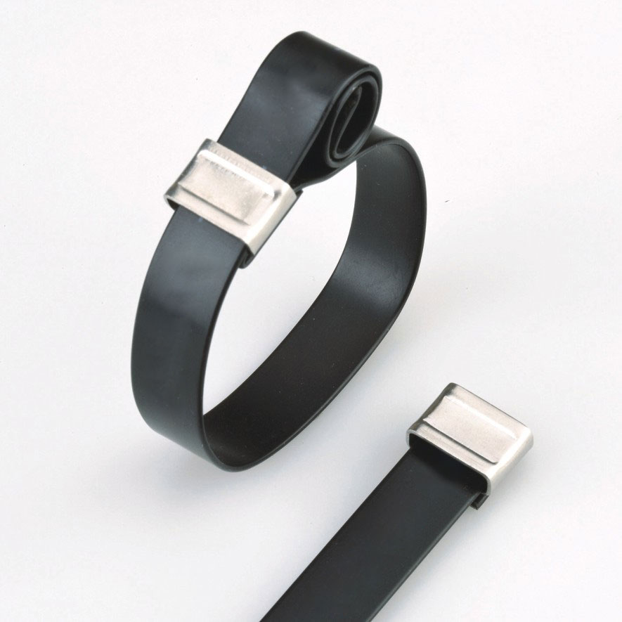 Kabelband av rostfritt stål - PVC-belagda band av O-typ